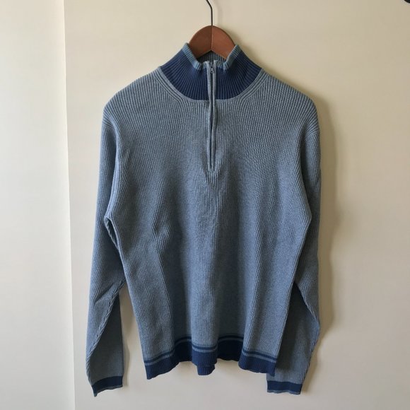 GAP Men 1/4 Zip Cotton Pullover Sweater Size L - Picture 2 of 13